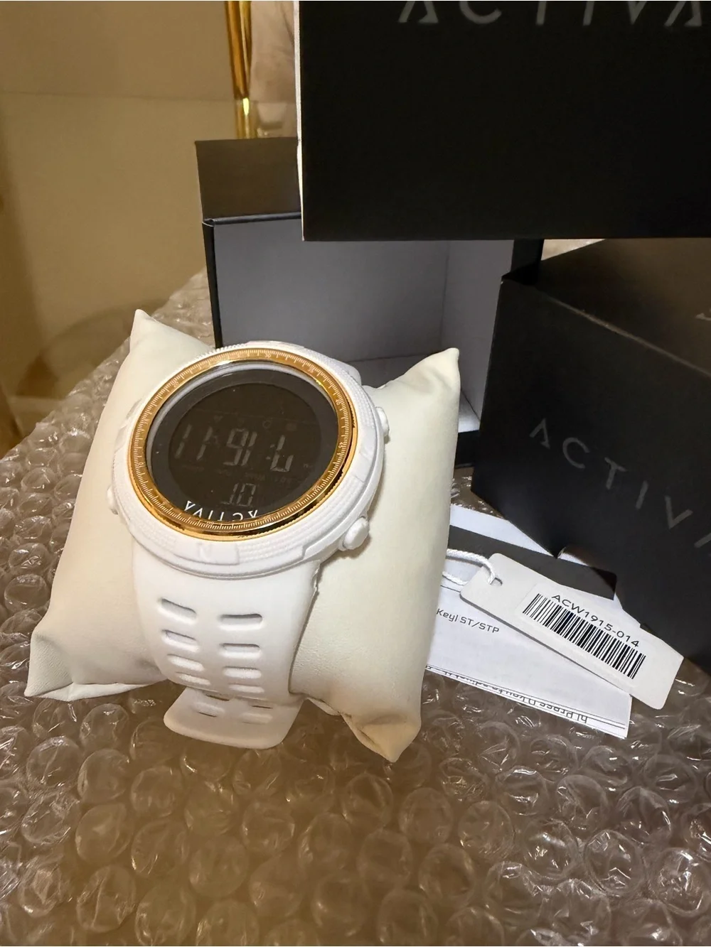 Invicta Activa White and Gold Digital Sports Watch